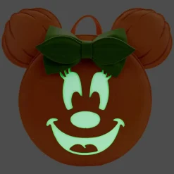 Disney - Minnie Mouse Pumpkin Glow in the Dark 10” Faux Leather Mini Backpack