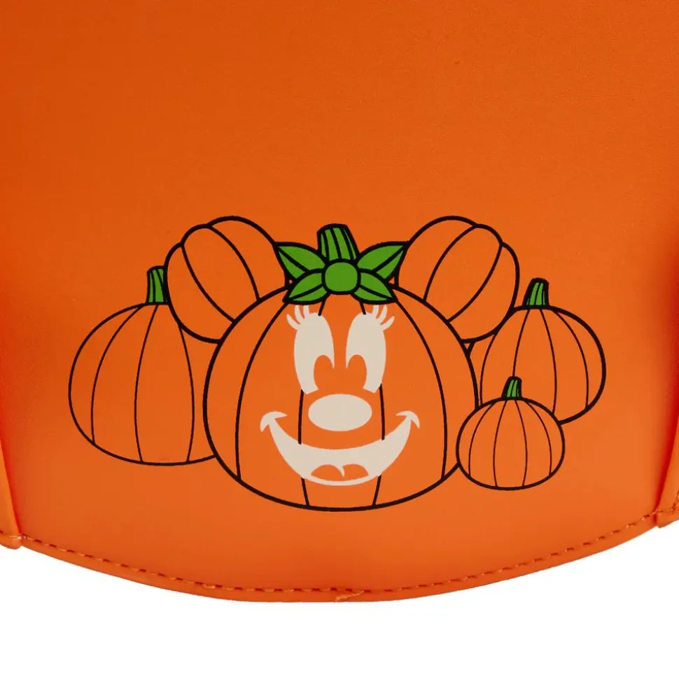Disney - Minnie Mouse Pumpkin Glow in the Dark 10” Faux Leather Mini Backpack
