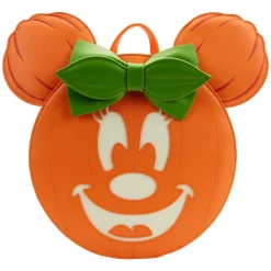 Disney - Minnie Mouse Pumpkin Glow in the Dark 10” Faux Leather Mini Backpack