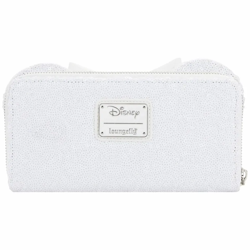 Disney - Minnie Mouse Sequin Wedding 4” Faux Leather Zip-Around Wallet