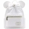 Disney - Minnie Mouse Sequin Wedding 10” Faux Leather Mini Backpack