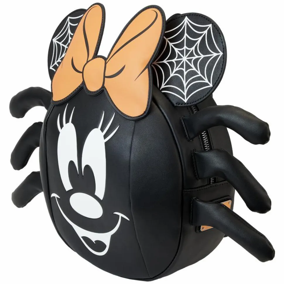 Disney - Minnie Mouse Spider Glow in the Dark 10" Faux Leather Mini Backpack