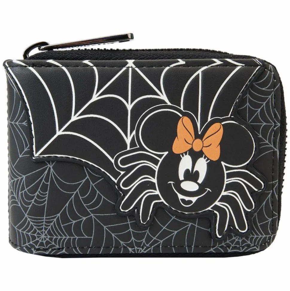 Disney - Minnie Mouse Spider Glow in the Dark 4" Faux Leather Accordion Wallet