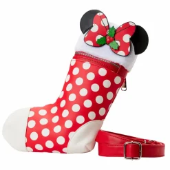 Disney - Minnie Mouse Stocking 11” Faux Leather Crossbody Bag