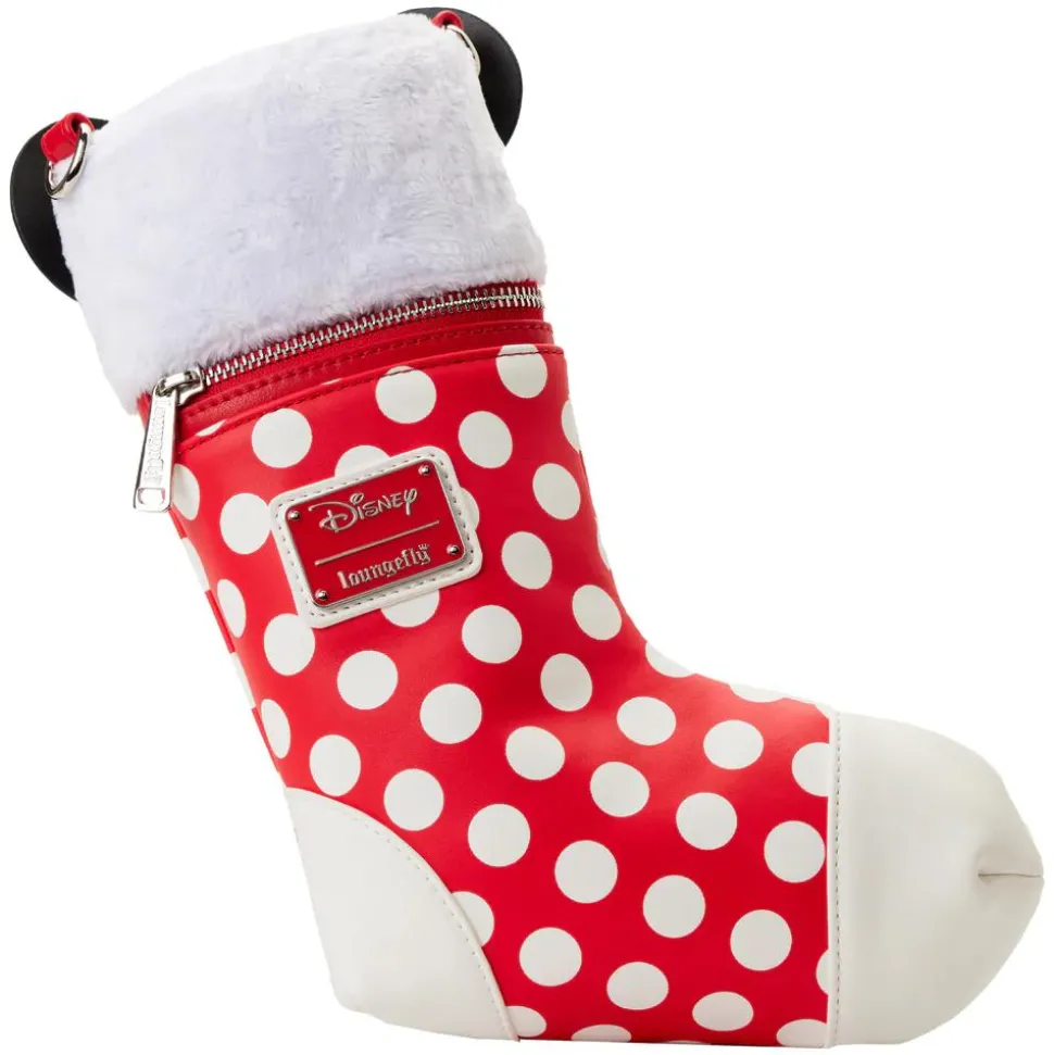 Disney - Minnie Mouse Stocking 11” Faux Leather Crossbody Bag