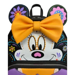 Disney - Minnie Mouse Sugar Skull 10” Faux Leather Mini Backpack