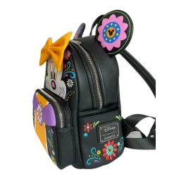 Disney - Minnie Mouse Sugar Skull 10” Faux Leather Mini Backpack