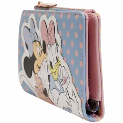 Disney - Minnie Pastel Polka Dot 4” Faux Leather Flap Wallet