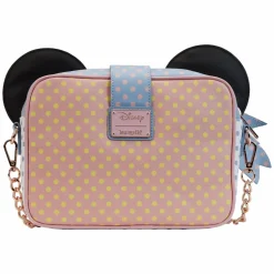 Disney - Minnie Pastel Polka Dot 7” Faux Leather Crossbody Bag