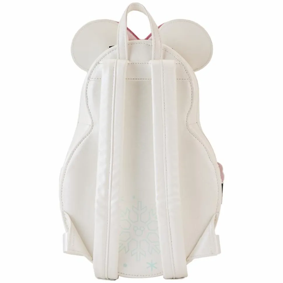Disney - Minnie Pastel Snowman 10" Faux Leather Mini Backpack