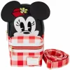 Disney - Minnie Picnic Cup Holder 9" Faux Leather Crossbody Bag