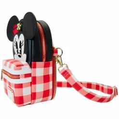 Disney - Minnie Picnic Cup Holder 9" Faux Leather Crossbody Bag