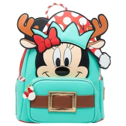 Disney - Minnie Reindeer Cosplay Light Up 10” Faux Leather Mini Backpack