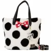 Disney - Minnie Rocks the Dots Sherpa 12" Faux Leather Tote Bag