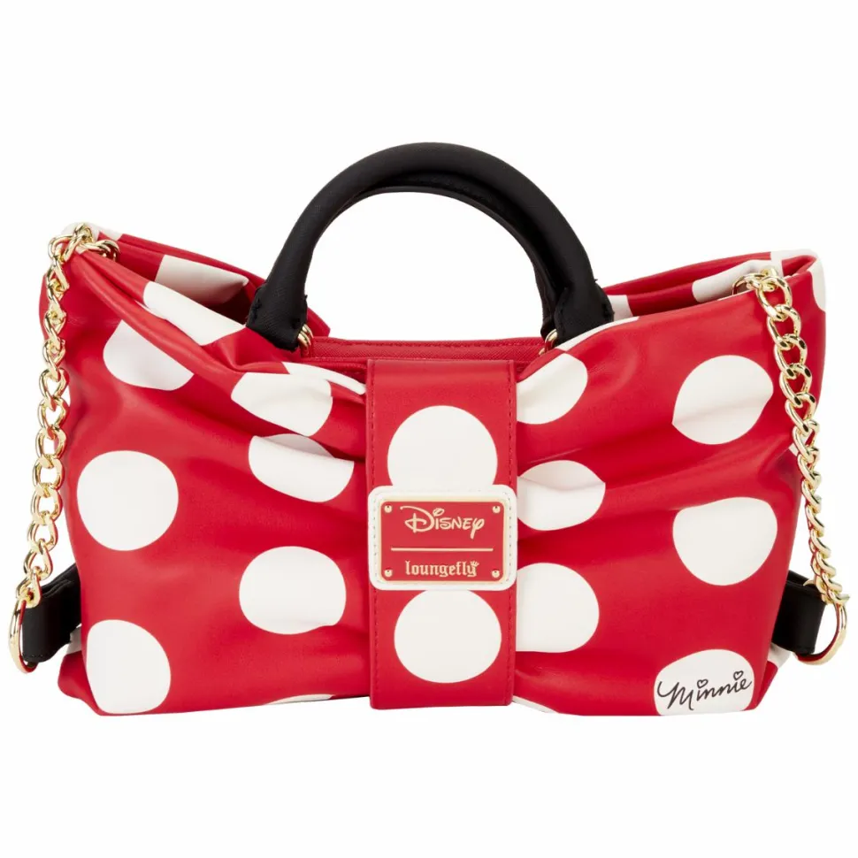 Disney - Minnie Rocks the Dots Bow Figural 4" Faux Leather Crossbody Bag