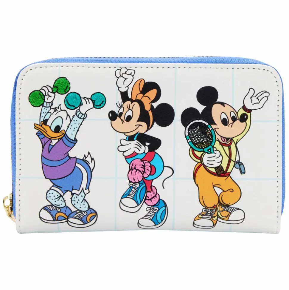 Disney - Mousercise 4” Faux Leather Zip-Around Wallet