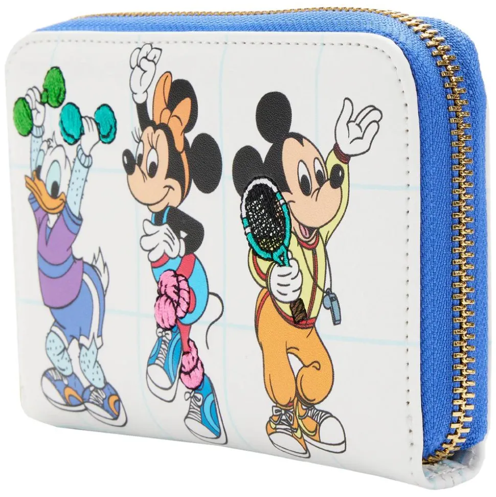 Disney - Mousercise 4” Faux Leather Zip-Around Wallet