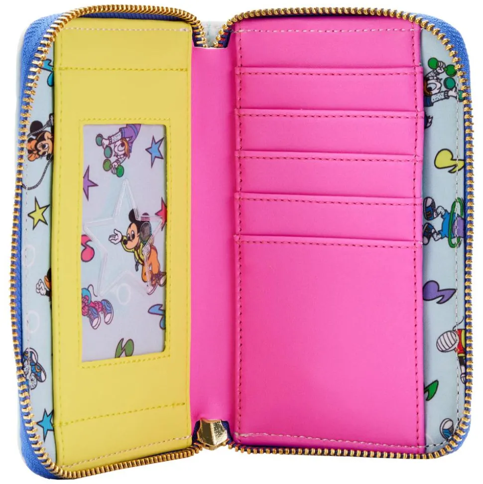 Disney - Mousercise 4” Faux Leather Zip-Around Wallet