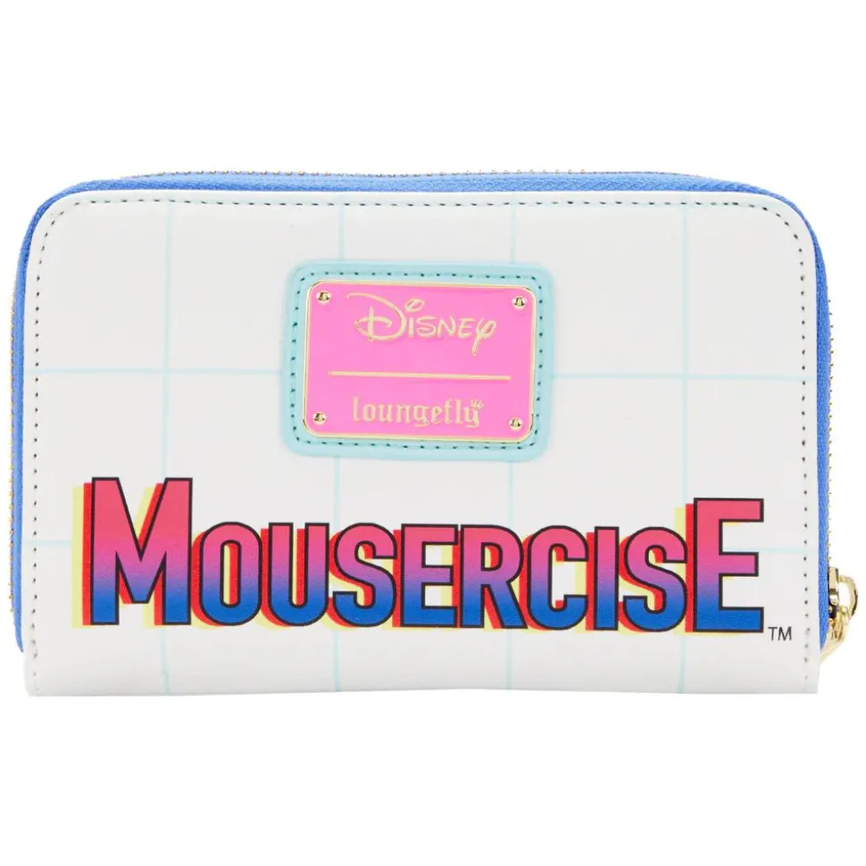 Disney - Mousercise 4” Faux Leather Zip-Around Wallet