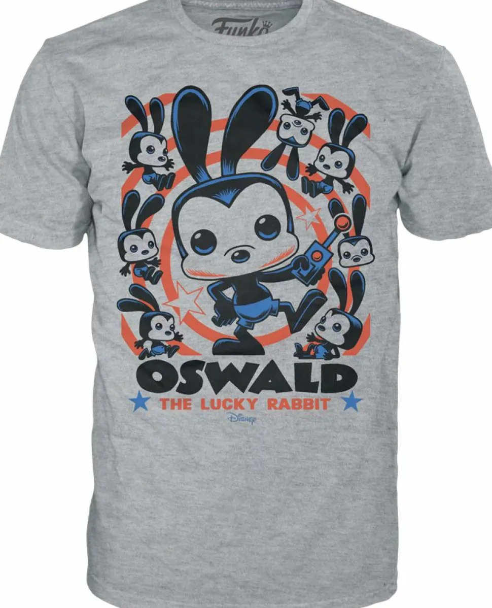 Disney - Oswald the Lucky Rabbit Pop! Tees Unisex Grey T-Shirt