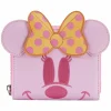 Disney - Pastel Ghost Minnie Mouse Glow in the Dark 4” Faux Leather Zip-Around Wallet