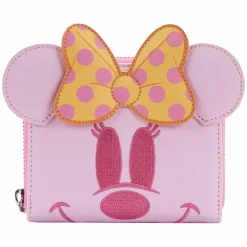 Disney - Pastel Ghost Minnie Mouse Glow in the Dark 4” Faux Leather Zip-Around Wallet