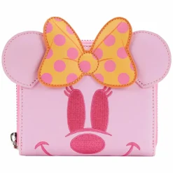Disney - Pastel Ghost Minnie Mouse Glow in the Dark 4” Faux Leather Zip-Around Wallet