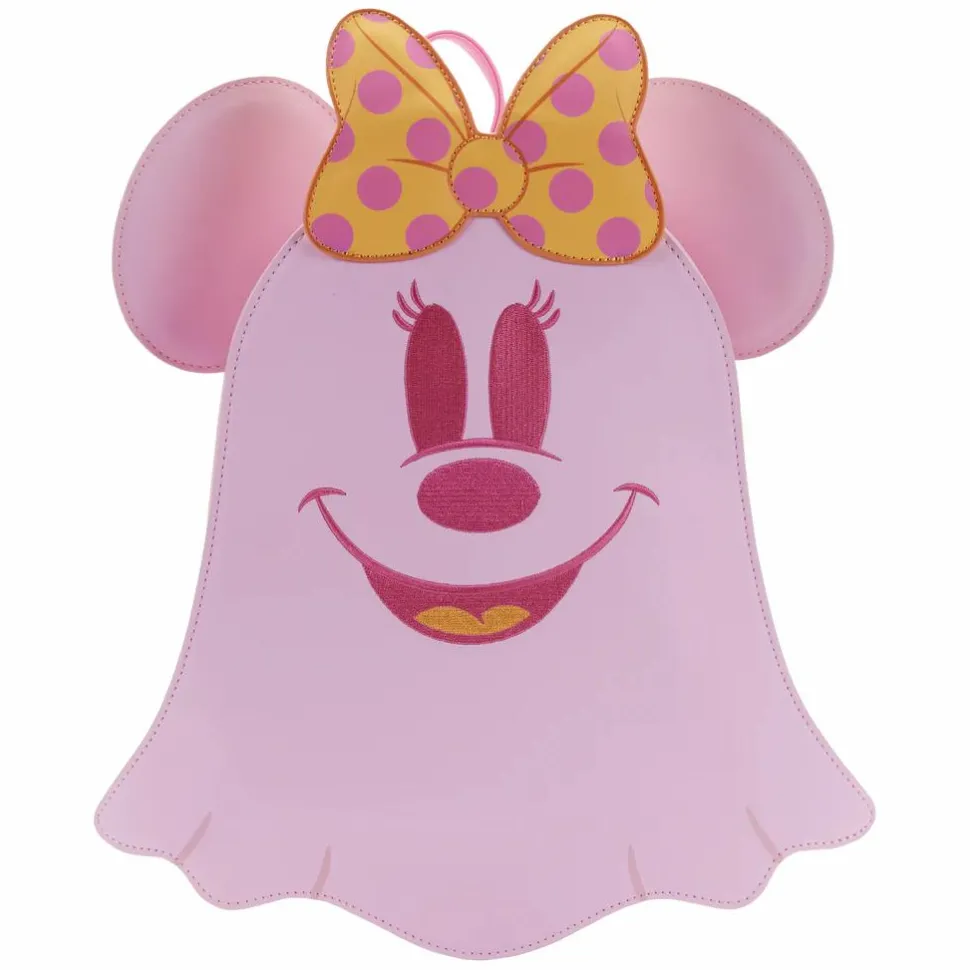 Disney - Pastel Ghost Minnie Mouse Glow in the Dark 11” Faux Leather Mini Backpack