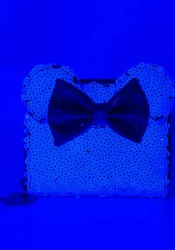 Disney - Planet Minnie Iridescent Sequin 4" Faux Leather Zip-Around Wallet