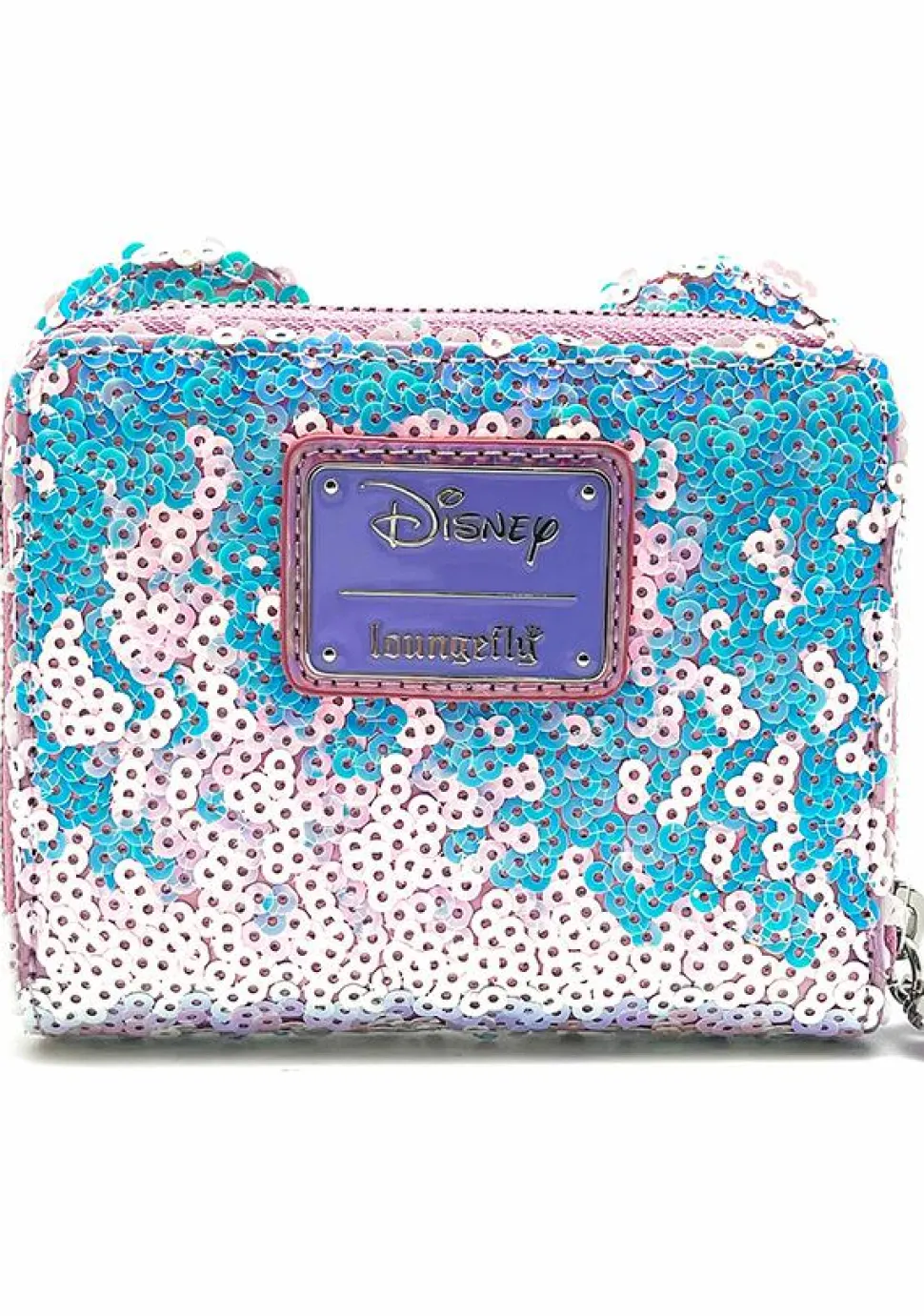 Disney - Planet Minnie Iridescent Sequin 4" Faux Leather Zip-Around Wallet