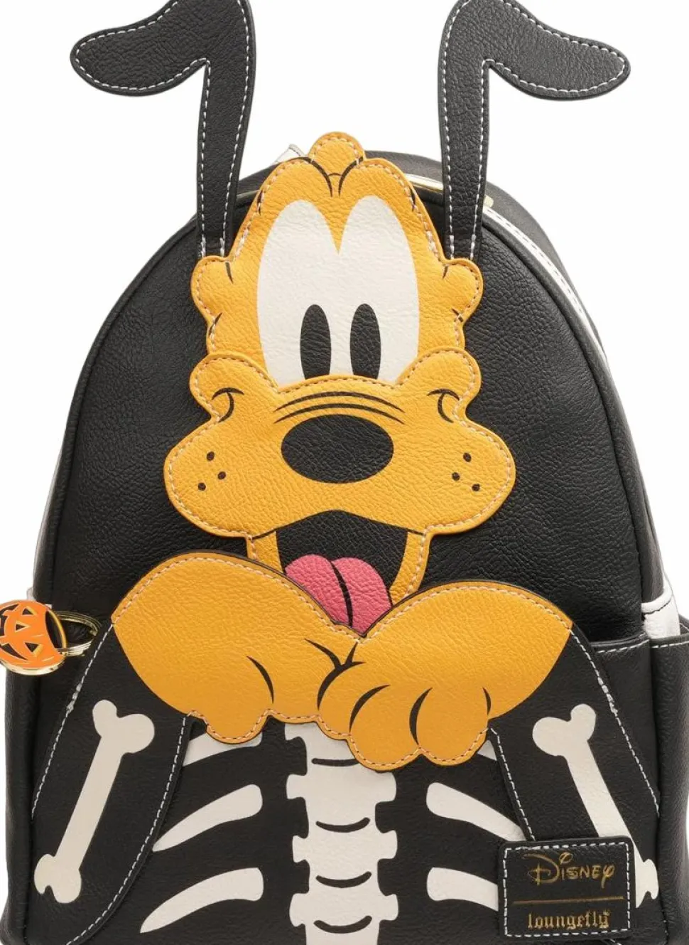 Disney - Pluto Skeleton Cosplay Glow in the Dark 10" Faux Leather Mini Backpack