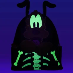 Disney - Pluto Skeleton Cosplay Glow in the Dark 10" Faux Leather Mini Backpack