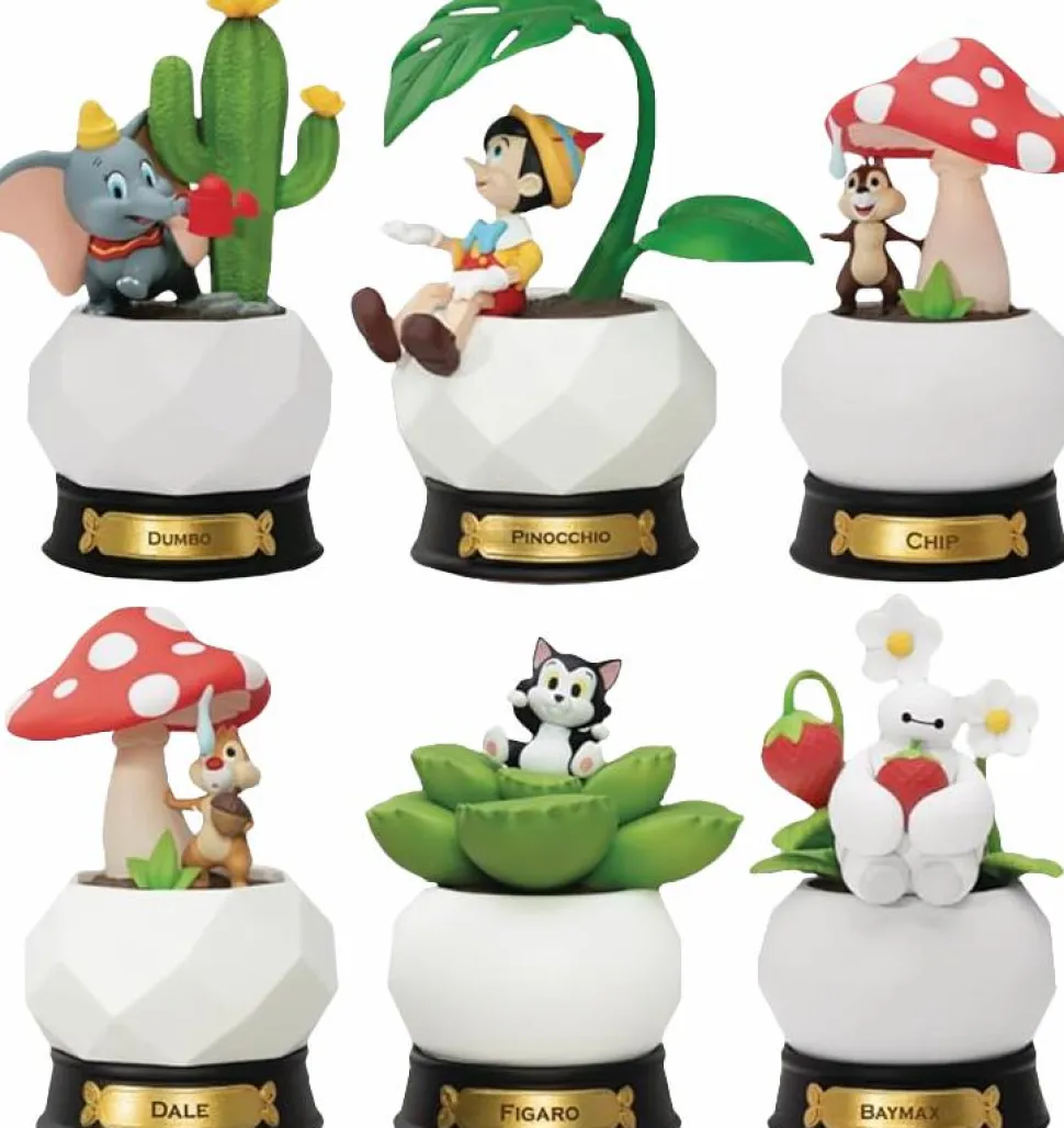Disney - Pocket Plants Series Mini D-Stage 4" Diorama Statue 6-Pack
