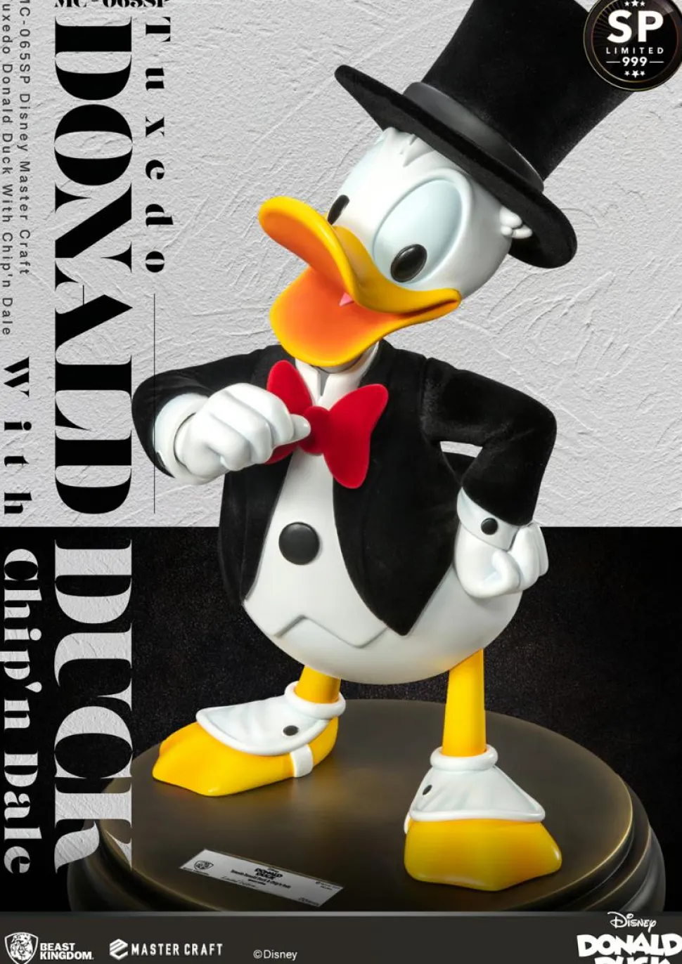 Disney - Tuxedo Donald Duck with Chip 'n Dale Master Craft Special Edition 15" Statue