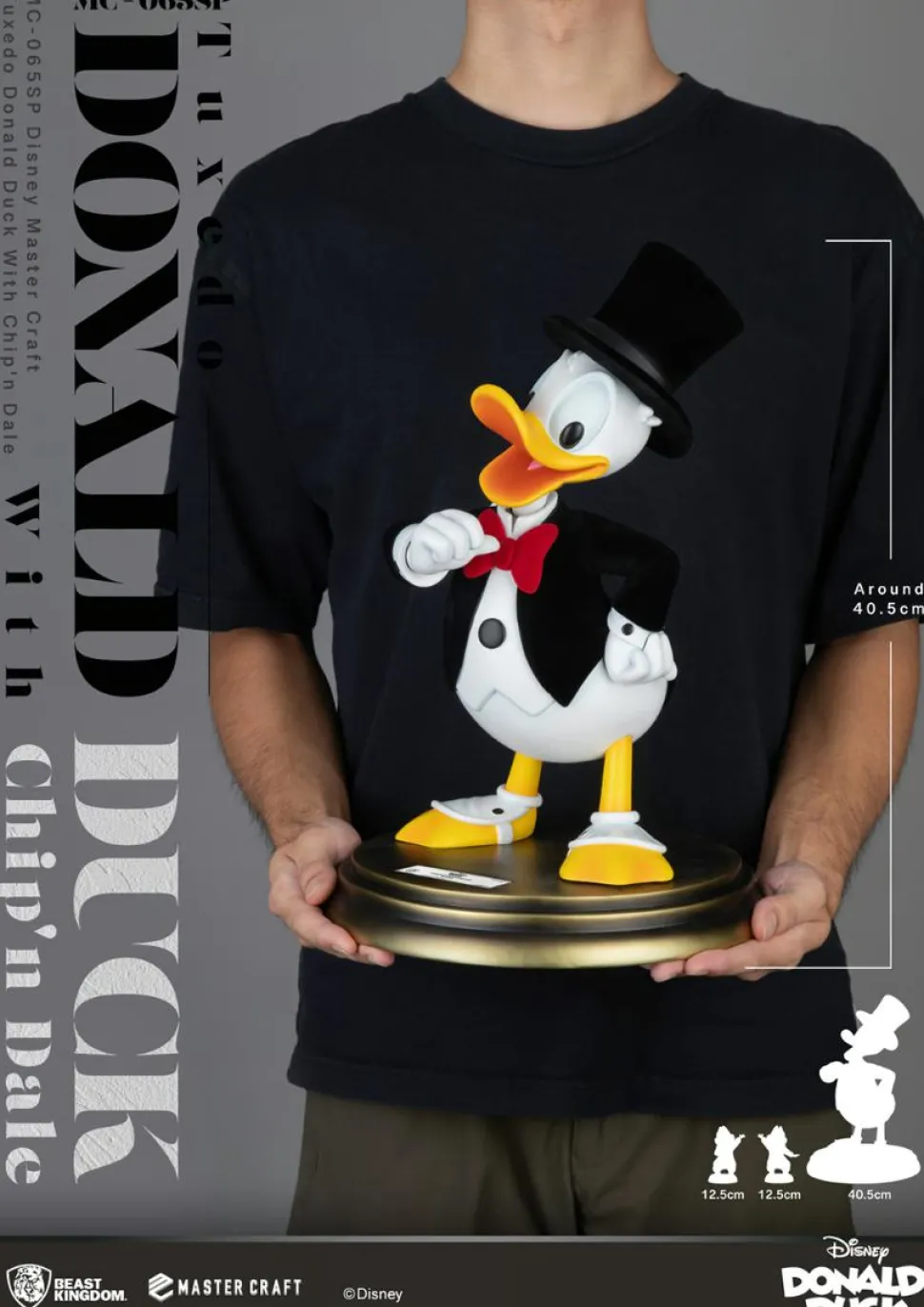 Disney - Tuxedo Donald Duck with Chip 'n Dale Master Craft Special Edition 15" Statue