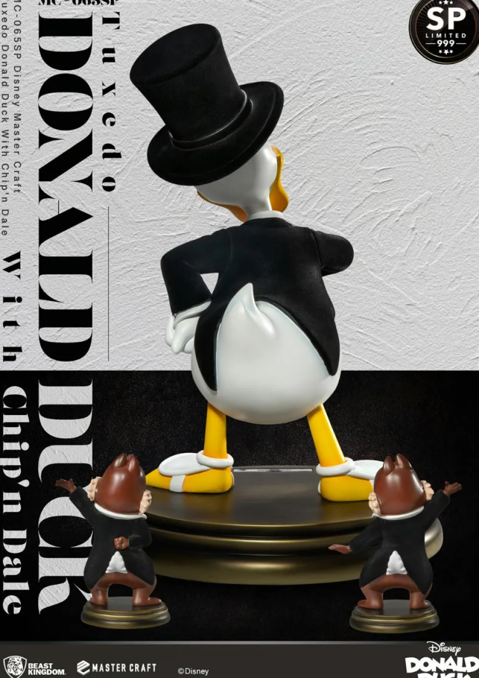 Disney - Tuxedo Donald Duck with Chip 'n Dale Master Craft Special Edition 15" Statue