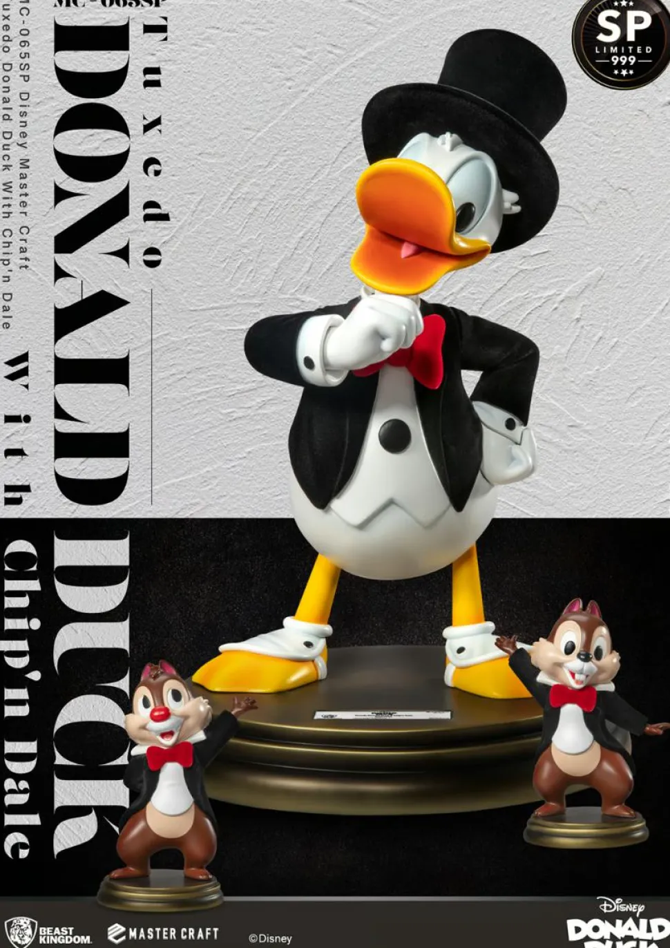 Disney - Tuxedo Donald Duck with Chip 'n Dale Master Craft Special Edition 15" Statue