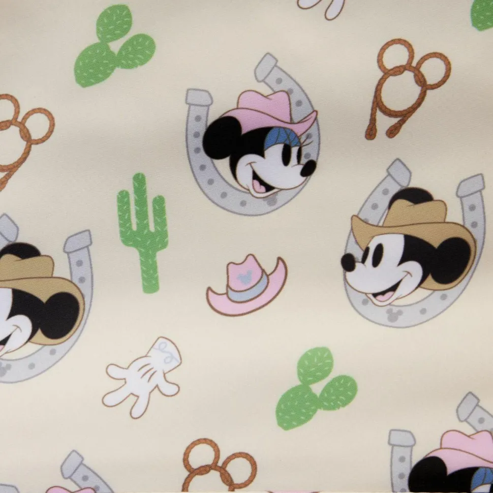Disney - Western Mickey & Minnie 9" Faux Leather Crossbody Bag