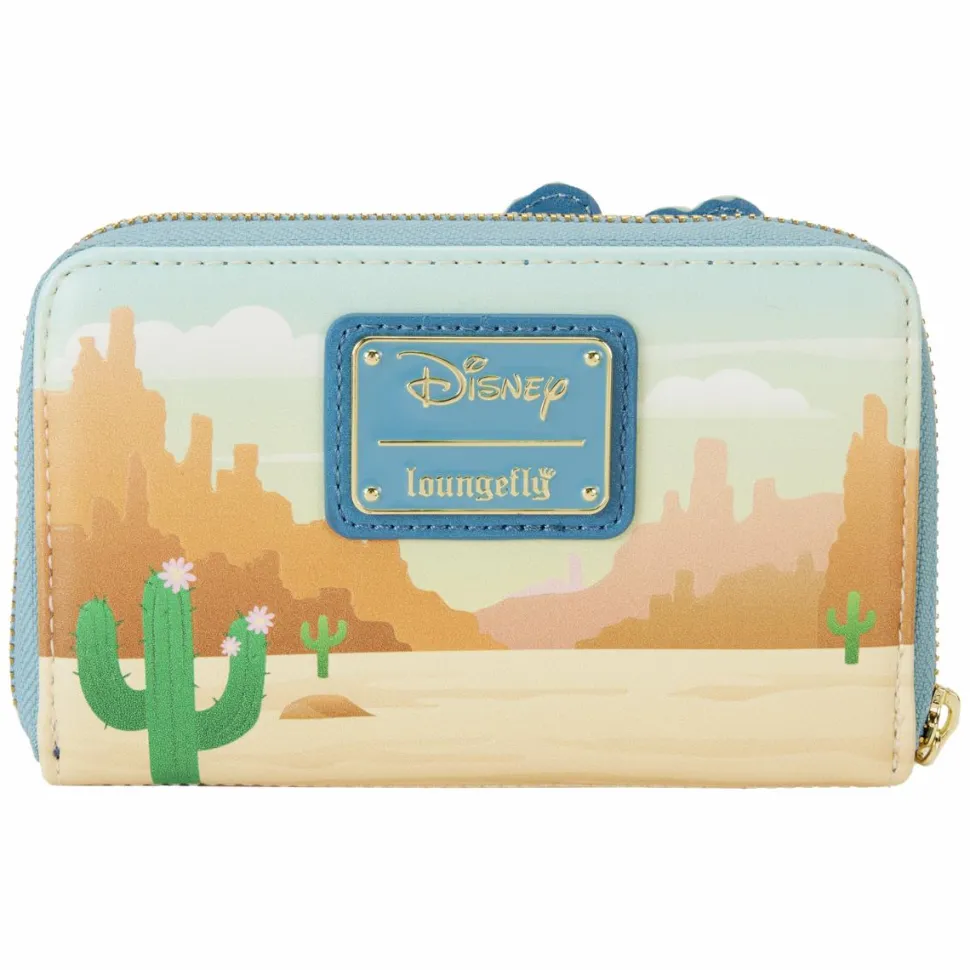 Disney - Western Mickey & Minnie 4" Faux Leather Zip-Around Wallet