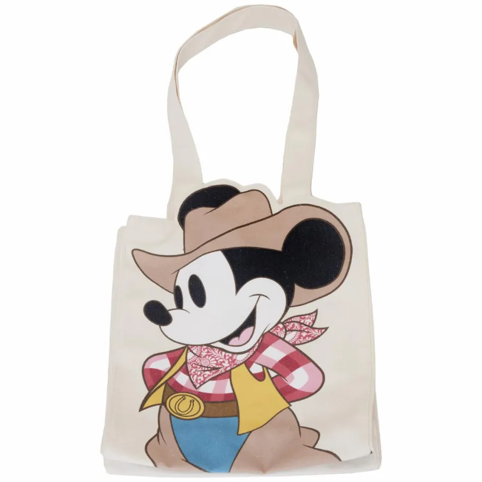 Disney - Western Mickey Mouse 14" Canvas Tote Bag