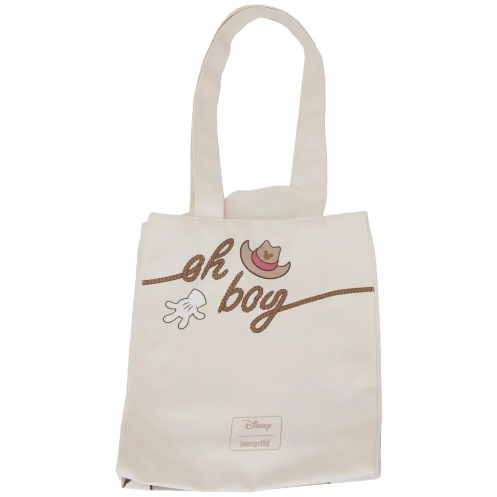 Disney - Western Mickey Mouse 14" Canvas Tote Bag