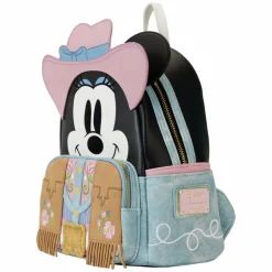 Disney - Western Minnie Mouse Cosplay 10" Faux Leather Mini Backpack