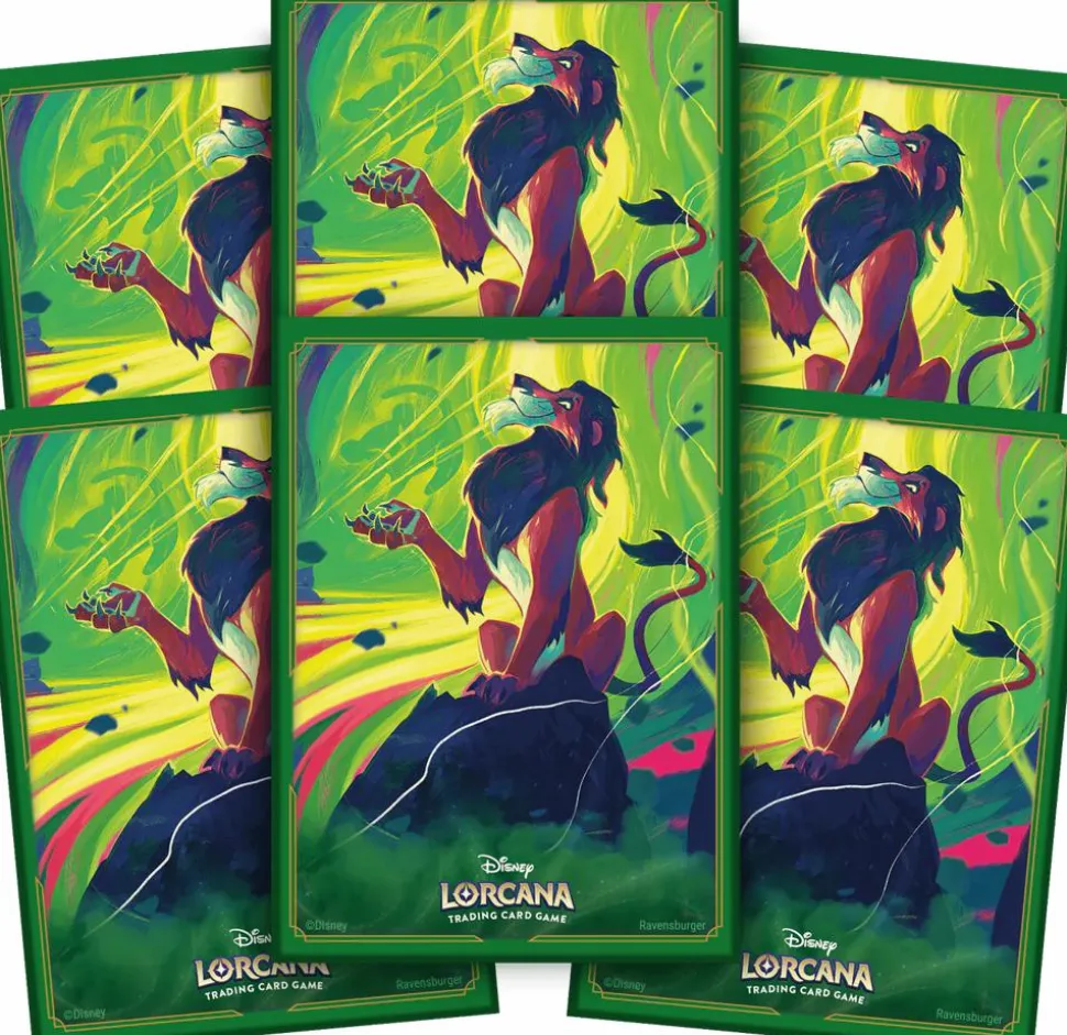 Disney Lorcana - Trading Card Game Set 6 Azurite Sea Scar Standard Deck Protector Card Sleeves (65 Count)