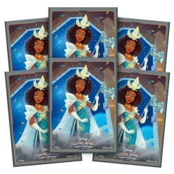 Disney Lorcana - Trading Card Game Set 5 Shimmering Skies Tiana Standard Deck Protector Card Sleeves (65 Count)