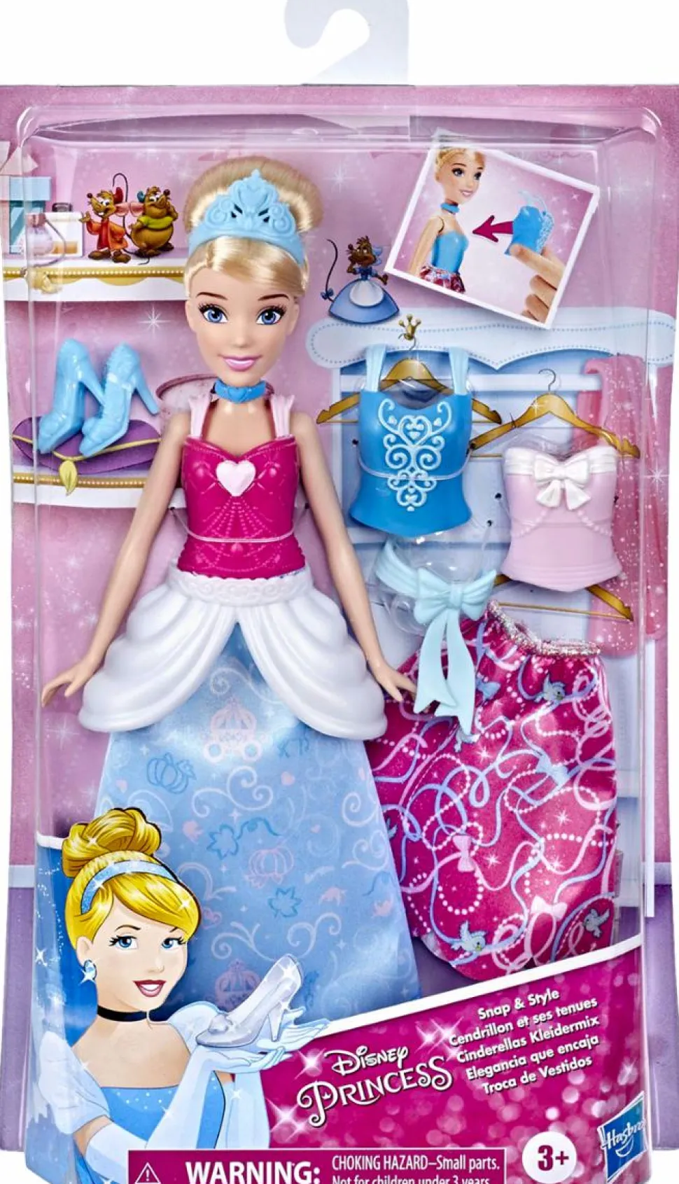 Disney Princess - Cinderella Snap & Style 10” Doll