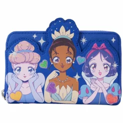 Disney Princess - Manga Style 4" Faux Leather Zip-Around Wallet