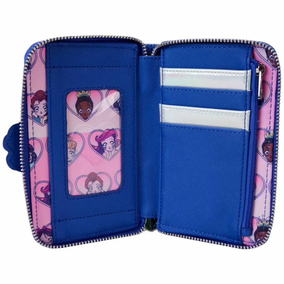 Disney Princess - Manga Style 4" Faux Leather Zip-Around Wallet