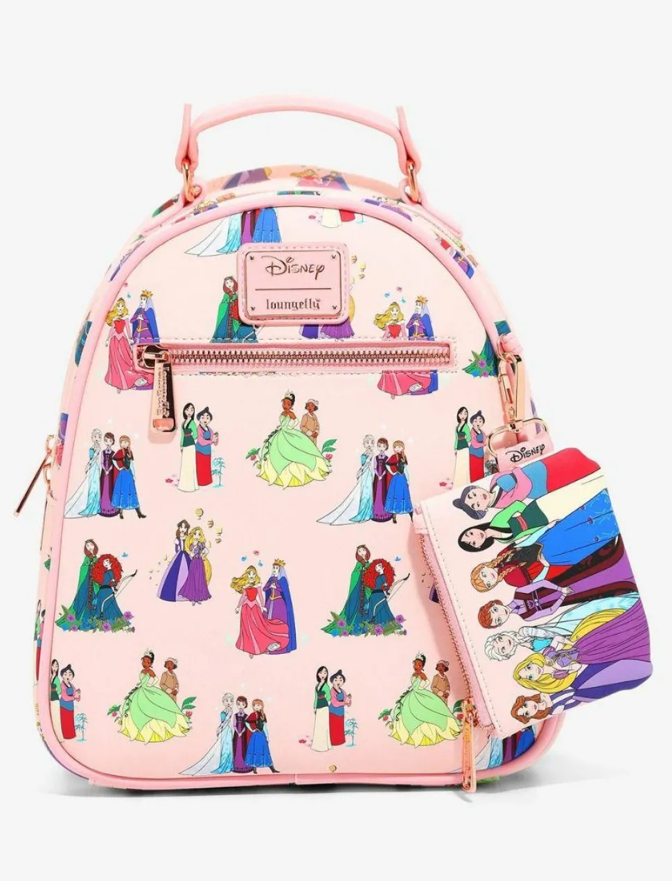 Disney Princess - Mothers & Daughters 12” Faux Leather Mini Backpack with Coin Purse