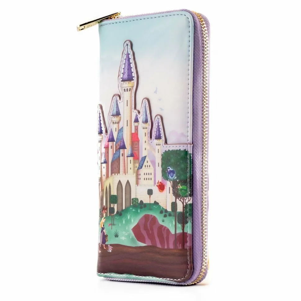 Disney Princess - Sleeping Beauty Castle 4” Faux Leather Zip-Around Wallet