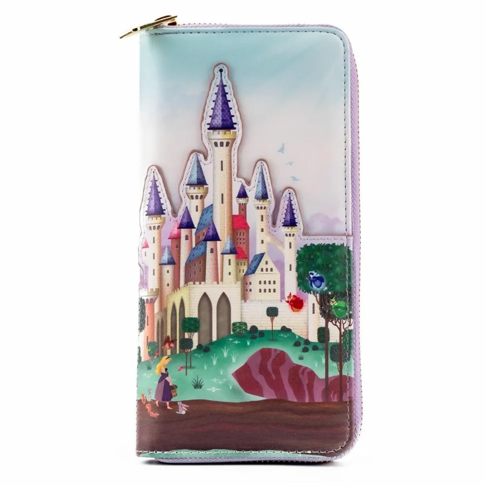 Disney Princess - Sleeping Beauty Castle 4” Faux Leather Zip-Around Wallet